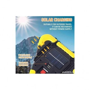 Triunghi SOS Cu Lanterna LED COB , LED Rosu , Incarcare Solara , USB , Acumulator Integrat - Img 5