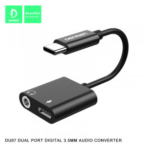 Adaptor DenMen Cu Mufa Type-C, Adaptor Mufa Incarcare Si Jack - Img 1