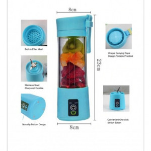Blender Portabil Cu Acumulator 2000mAH, Lama Inox, Incarcator Usb, 400ML - Img 4