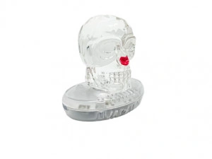 Decoratiune In Forma De Craniu Transparent, Iluminat, Odorizant - Img 3