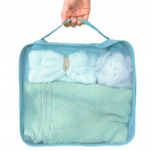Husa Calatorie,Pentru Accesorii Turcoaz 30x22x12cm - Img 2
