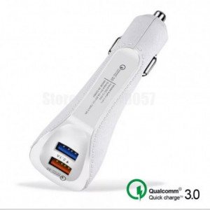 Incarcator Auto, BGTB Cu 2 Porturi USB Quick Charge Qualcomm 3.0, Alb - Img 1