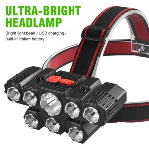 Lampa Pentru Cap, Lanterna Cap, Lumina Led Cu 8 Led-uri, Incarcare USB - Img 3