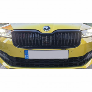 Set Suport Placute Numar Inmatriculare Auto Slim - 4 bucati Fata + Spate, Fara Rama, Negru - Img 3