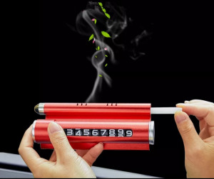 Suport Parbriz Pentru Numar Si Pentru Telefon 4 In 1,, Full Metal,Odorizant Cadou - Img 2