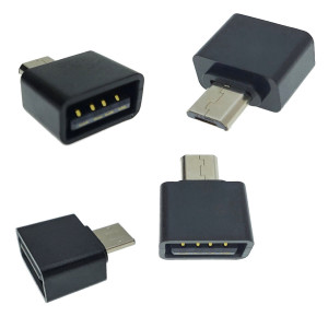 Adaptor OTG USB 2.0 Mama La MicroUSB tata, Alimentare, Conectare Si Transfer De Date, Negru - Img 2