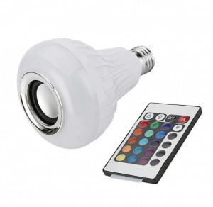 Bec Led RGB , Cu Difuzor Pentru Muzica, Bluetooth 4.0 , Multicolor