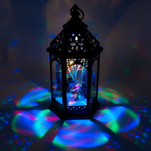 Felinar Decorativ Craciun, Decoratiune Interioara Cu Lumina, 19 x 22 x 42 cm - Img 4