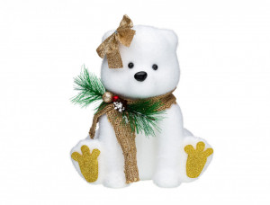 Figurina Decorativa De Craciun, Tip Urs Polar, 22 cm