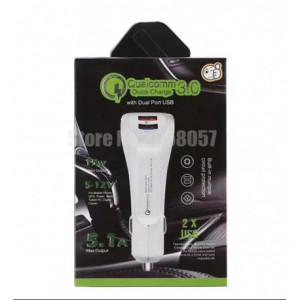 Incarcator Auto, BGTB Cu 2 Porturi USB Quick Charge Qualcomm 3.0, Alb - Img 2