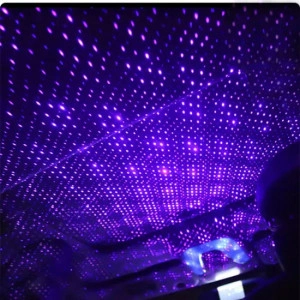 Proiector Cu Lumina Laser Ambientala Cu Stele, Pentru Masina, Cu USB, Universal - Img 2