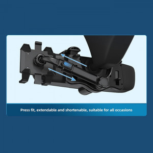 Suport Pentru Telefon, Rotativ Si Retractabil, Pentru Oglinda Retrovizoare, 145x95x85mm, Negru - Img 5