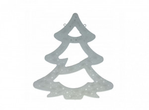 Decoratiune Luminoasa Pentru Craciun, Cu Lumina LED, Culoare Calda, 40cm, Din Plastic, Forma Bradut