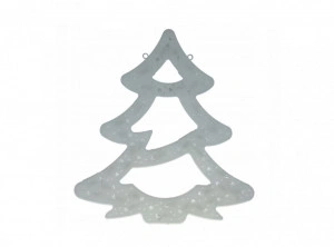Decoratiune Luminoasa Pentru Craciun, Cu Lumina LED, Culoare Calda, 40cm, Din Plastic, Forma Bradut