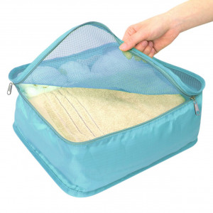 Husa Calatorie,Pentru Accesorii Turcoaz 30x22x12cm