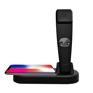Incarcator Bluetooth Wireless Inteligent, 2 in 1, Negru