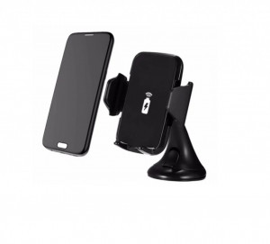 Incarcator Wireless Auto, Prindere Prin Ventuza, Fast Charge, Rotire 360 Grade - Img 1