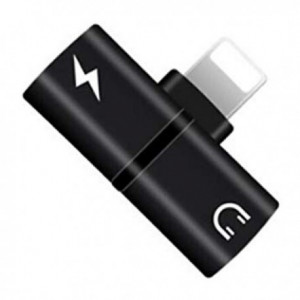 Mini Adaptor Lightning Splitter IUni Dual Port, Pentru Casti Si Incarcare IPhone - Img 2