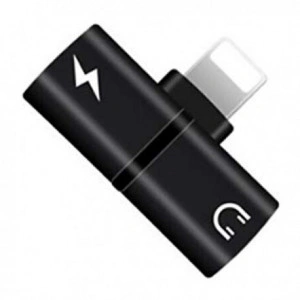 Mini Adaptor Lightning Splitter IUni Dual Port, Pentru Casti Si Incarcare IPhone - Img 2