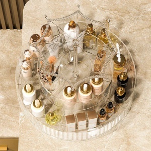 Organizator Cosmetice Rotativ 360° cu Design Elegant – Suport de Machiaj Multifunctional - Img 6