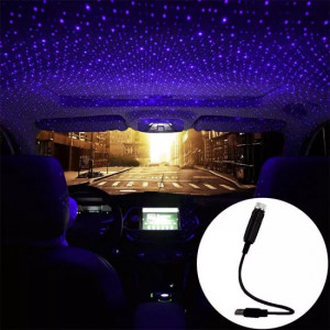 Proiector Cu Lumina Laser Ambientala Cu Stele, Pentru Masina, Cu USB, Universal - Img 3