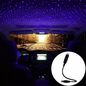 Proiector Cu Lumina Laser Ambientala Cu Stele, Pentru Masina, Cu USB, Universal - Img 3