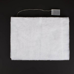 Stofa Decorativa de Craciun Alba cu LED 150x50cm - Img 2