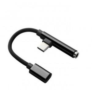 Convertor Type-C - Jack 3.5mm, Adaptor type c, Casti Si Incarcator - Img 1