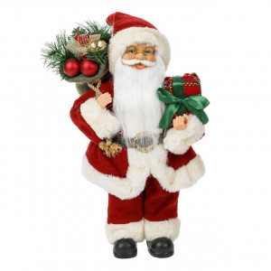 Figurina Decorativa Mos Craciun Rosu 30cm
