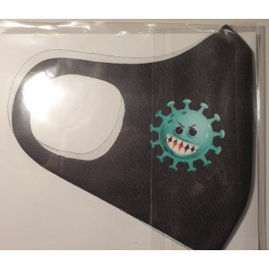 Masca Protectie Emoji Virus, Reutilizabila