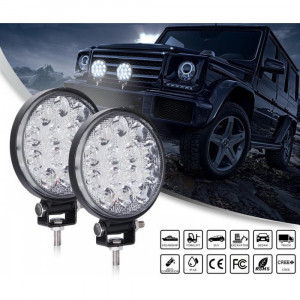 Proiector LED Auto Offroad Rotund, Tractor, Suv, Atv, Barca, Camion, Platforma - Img 2