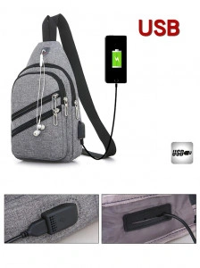 Borseta Umar Cu Cablu USB Si Iesire Casti, Albastru - Img 2