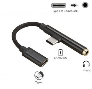 Convertor Type-C - Jack 3.5mm, Adaptor type c, Casti Si Incarcator - Img 2