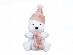 Figurina De Craciun In Forma De Urs, 20 cm