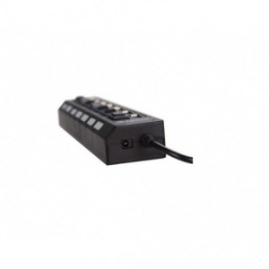 Hub, Usb 2.0, Cu 7 Porturi Usb On/Off Adaptor, Negru - Img 2