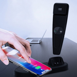 Incarcator Bluetooth Wireless Inteligent, 2 in 1, Negru - Img 3
