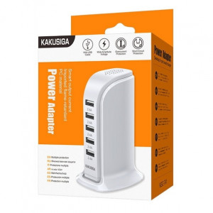 Incarcator HUB Kakusiga, Statie Incarcare, KSC-741 5xUSB 5V/2.4A Alb - Img 2