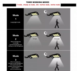 Lampa Exterior Cu Incarcare Solara, Rezistenta La Apa, Lumina LED Rece, Senzor De Miscare - Img 4
