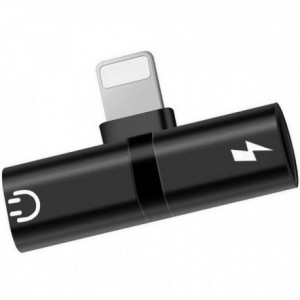 Mini Adaptor Lightning Splitter IUni Dual Port, Pentru Casti Si Incarcare IPhone - Img 4