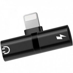 Mini Adaptor Lightning Splitter IUni Dual Port, Pentru Casti Si Incarcare IPhone - Img 4