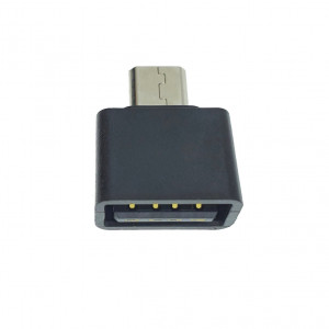 Adaptor OTG USB 2.0 Mama La MicroUSB tata, Alimentare, Conectare Si Transfer De Date, Negru - Img 6