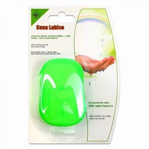 Dispozitiv cu Foite de Sapun cu Cutie,Ideal pentru,Baie Publica, Calatorii, Aroma de Mar, 50 Buc - Img 2