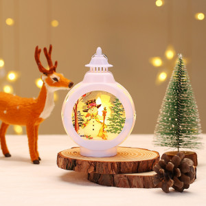 Felinar Decorativ Pentru Craciun, Lumina Led Calda, Diferite Culori, 9x5x13,5cm - Img 5