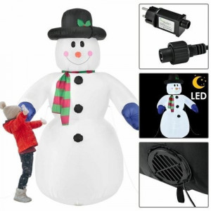 Om De Zăpadă Gonflabil Cu Iluminare LED Si Ventilator, 180CM - Img 2