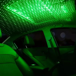 Proiector Cu Lumina Laser Ambientala Cu Stele, Pentru Masina, Cu USB, Universal - Img 5