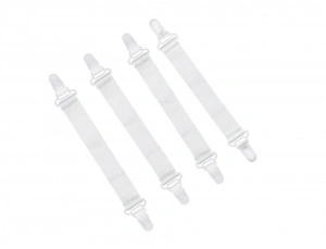 Set 4 Cleme Ajustabile Pentru Fixare Cearsaf Pat, Alb