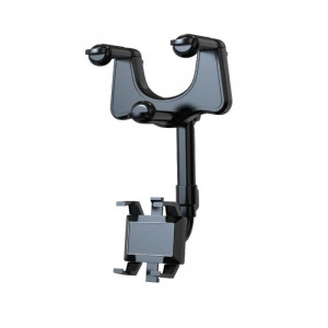 Suport Pentru Telefon, Rotativ Si Retractabil, Pentru Oglinda Retrovizoare, 145x95x85mm, Negru