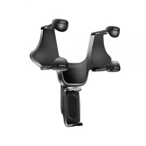 Suport Telefon, Prindere Oglinda Retrovizoare, Design Minimalist, Negru