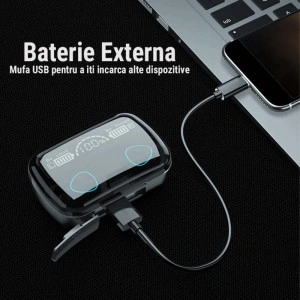 Casti Wireless M 20, Bluetooth V5.1, Display Touch Sensitive, 2000mAh - Img 5