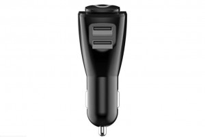 Incarcator 12V, Bricheta Autoturism Cu Casca Bluetooth Inclusa, 2 Porturi USB - Img 3